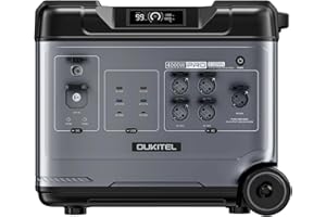 YOYOSCX P5000 Pro Centrale Elettrica Portatile 5120Wh, Power Station LiFePO4 4000W, Ricarica Rapida 3200W, 5 Uscite AC, per Casa, Campeggio, Camper, Batteria di Backup