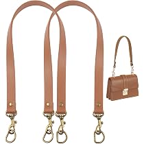 2 Poignées De Sac En Cuir Synthétique 40 Cm - Avec Crochets Et Anneaux - Pour Remplacer Ou Personnaliser Sacs à Main