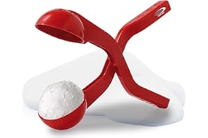 Jamara 460394 - Snow Play Snowball Maker Scoop 38cm red – Form snowballs in seconds, Fluffy snowballs with 7 cm diameter, Uncomplicated and easy to transport