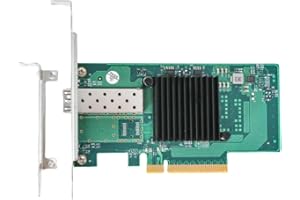 QSFPTEK 10G SFP+ Carte RéSeau pour Intel X520-DA1, 10Gb SFP+ Single Port Ethernet PCIE Card avec Chip Intel 82599EN, PCIe 2.0x8, 10G Adaptateur LAN PCI-E Prise en Charge De Windows 7/8/10/Linux/Vmware