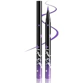 Erinde Violet Waterproof Eyeliner, Metallic Liquid Eyeliner, Quick-Drying and Anti-Erase, Long Lasting and High Pigmentation,