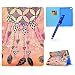 Produktbild Hülle kompatibel mit ipad Mini 3,kompatibel mit ipad Mini 2 Hülle Case,MoreChioce Klappbar Flip Case Etui Bunt Weiße Blumen Leder Stand Smart Cover Auto Sleep/Wake Funktion Magnetische,EINWEG