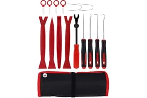 CHUER 15 Piezas Herramientas de Desmontaje/Instalación para Radio Coche DVD Navegador GPS, Herramienta de Desbloqueo para Retirar el Reemplazo de Reparación de Automóviles