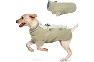 HJYOKUSO Manteau Chien Imperméable, Manteau pour Chien, Manteau Chien avec Fermeture à Glissière, Manteau Chien Hiver, Manteaux d'hiver pour Chiens, Pull pour ChienPour Chiens de Petite, Moyenne et Grande XXL