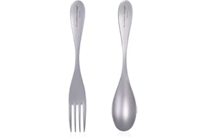 Boundless Voyage Vajilla de titanio Camping cuchara Tenedor Palillos Set Ultralight Cubiertos al aire libre Utensilios de Cocina para Picnic Viajes Senderismo