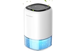 Deumidificatore Casa-Kitette Deumidificatore Portatile,Con serbatoio Dell'acqua da 1400 ml,Deumidificatore Ambiente Armadio,Luci LED 7 colori, Spegnimento Automatico