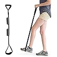 Kekoy 107cm Long Leg Lifter Strap Foot & Hand Grip, Mobility Lift Raiser Aids for Limited Mobility After Hip Replacement Getting in and Out of Bed, Car, and Wheelchair (107cm Black)