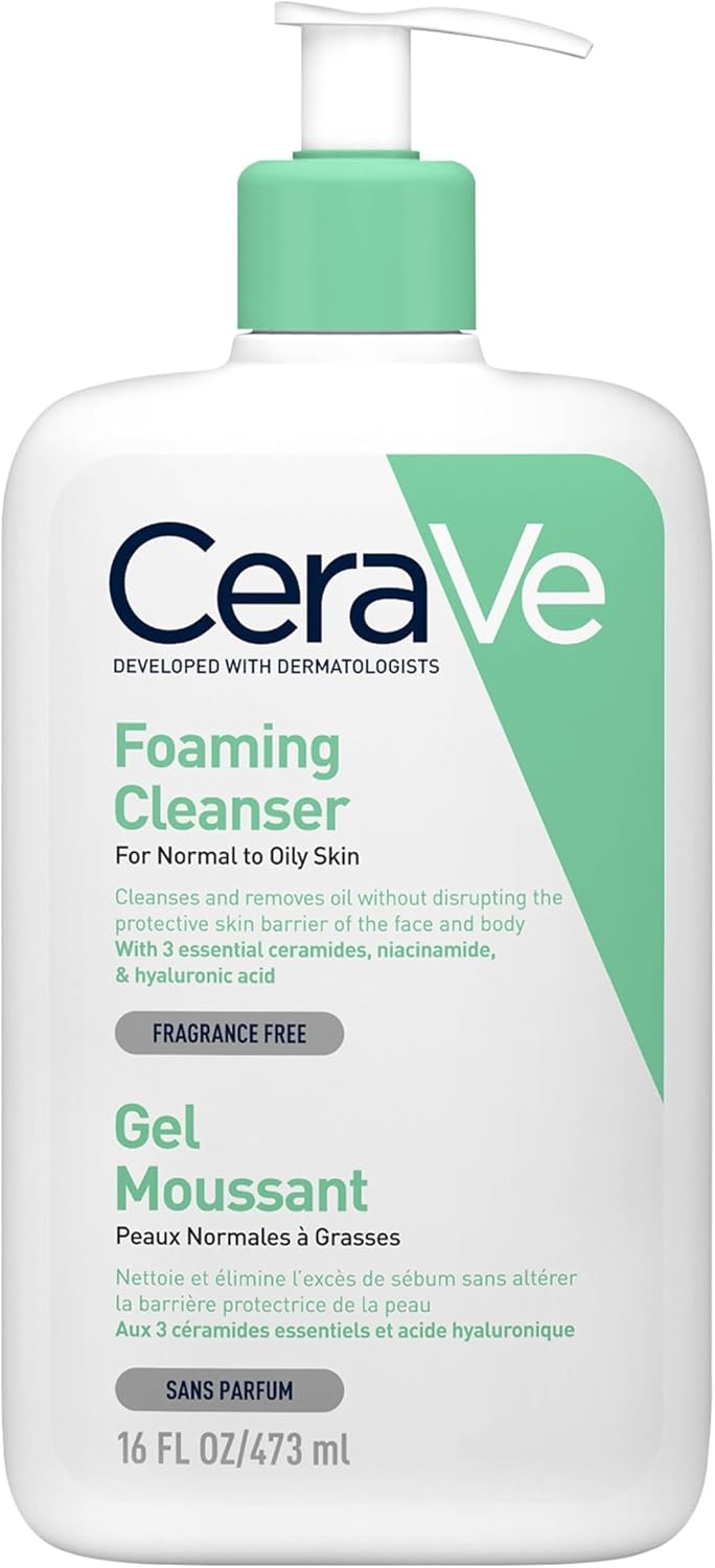 CeraVe Gel Moussant Visage et Corps Peaux Normales à Grasses 473ml
