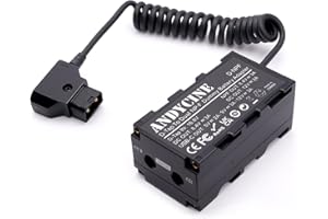 ANDYCINE D TAP tipo P su frizione F970 DC, rubinetto Dual Side D su NPF Adaper con uscita Dual DC e uscita USB-C