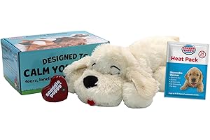 SMARTPETLOVE Original Snuggle Puppy Heartbeat Stuffed Dog Toy. Puppy Toy for Anxiety Relief, Calming Aid, and Comfort Toy for Behavioral Training in Golden