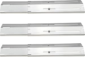 Denmay 30 bis 53cm Einstellbare Hitzeschild Universal Brennerabdeckung Erstklassiger Edelstahl 304 für Landmann, Enders San Diego, Enders Boston Pro, Taino Red/Pro 4, Metro Tarrington House, 3 Pack