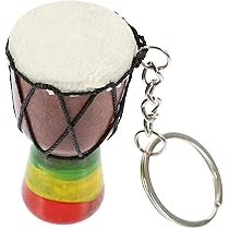 Ciondolo Percussione Portachiavi Djembe In Legno Africano - 3 Pezzi Con Forma Tamburo, Ideale Per Regali E Decorazioni Ciondolo Tamburo Legno