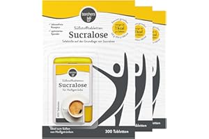 3 x borchers Comprimidos edulcorantes de sucralosa, en dispensador, edulcorante de mesa, para café, té y bebidas calientes 3 x 300 comprimidos