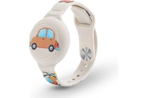 WEHOOM Airtag Bracelet Children's Waterproof Adjustable Air Tag Bracelet, GPS Tracker Children, Concealed GPS, Silicone Airtag Loss and Scratch-Resistant Suitable for Men and Women (Beige)