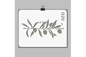 DECOPOCHOIRS Pochoir olive Provence - feuille polyéthylène de 140x180 mm