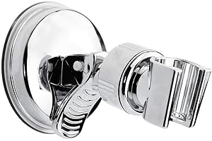 SANTOO Duschkopfhalterung Saugnapf Ohne Bohren Duschkopf Halterung Duschhalterung Verstellbarer Brausehalter Bad Saugnapf mit 360° Drehbar Brausehalter für Handbrause Duschbrause