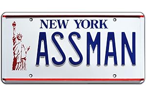 CELEBRITY MACHINES Cosmo Kramer | ASSMAN | Metal Stamped License Plate