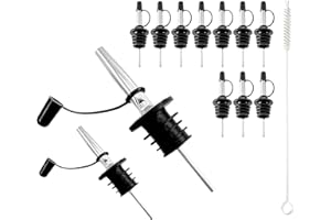 Zeeorymn 12 becs Verseurs en Acier Inoxydable, verseur de Bec de Bouteille en Acier Inoxydable de Haute qualité, Convient pour, Cocktails, vin, Boissons, Huile, vinaigre