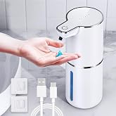 maxtachi 1200mAh Dispenser Sapone Automatico con Sensore,4 Livelli di Marcia Dispenser Automatico Sapone,Ricaricabile Tramite