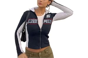 Geagodelia Women's Y2k Zip Up Jacket