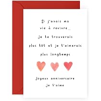 Central 23 Liebes-Karte „Je T'aime…“ – Für Jubiläum, Valentinstag Oder Geburtstag (12x17 Cm, 300g/m²)