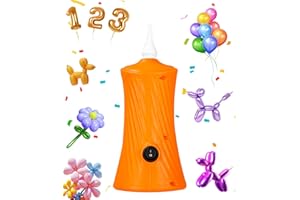 PERMUST Bomba de Globos Eléctrica 30W - Inflador Portátil y Electrico para Globos Largos - Decoración de Cumpleaños
