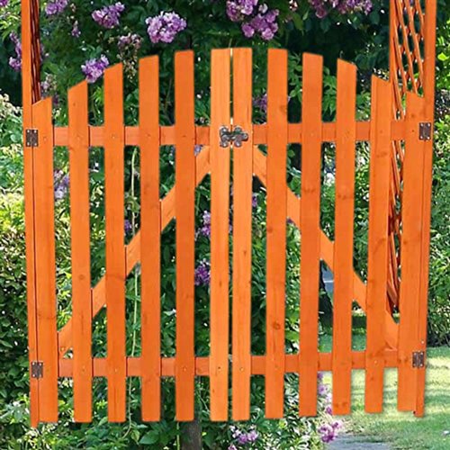 Holz Rosenbogen mit Tür Tor Pergola Torbogen Rankhilfe Spalier Blumenkübel - 4
