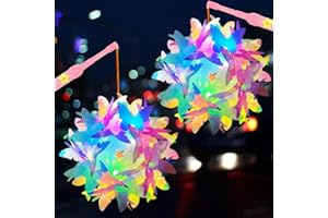 SPRINLOT Laterne St Martin, 2 Stück Laternen Kinder Bastelset, Martinslaterne mit Laternenstab, Lampions Kinder Laterne, Laternen Selber Basteln für St Martin Halloween Weihnachten Party