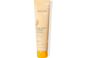 Boka Fluoride Free Nano Hydroxyapatite Toothpaste - Training Toothpaste - Appropriate for Sensitive Teeth - No Sulfate & Parabens - Natural Flavors & Vegan - Orange Cream (113g) 1pk