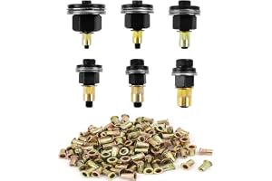 186-delars set för nitmuttertång, nitmuttertång, nitset för M3, M4, M5, M6, M8, M10 nitmuttrar, manuell nitmaskin, innehåller