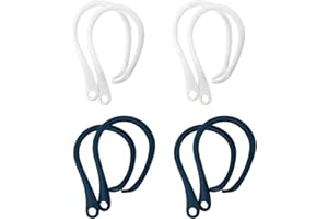ZESCYHA 4 Paia Ganci per AirPods 1, 2, 3 e Pro, EarHooks per AirPods Antismarrimento, Ganci in TPU per Cuffie Bluetooth, Adattatori AntiPerdita, Per Sport Corsa Escursionismo Ciclismo, Supporto per Auricolari