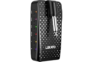 LEKATO Mini gitarrförstärkare med 14 inställningar, uppladdningsbar processor, med 14 förstärkarmodeller, 14 inbyggda effekte