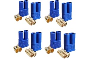 ONPRO （4 Paires） EC8 Banana Bullet plaqué Or fiche mâle Femelles connecteurs adaptateurs (connecteur Banane Bullet de 8 mm)