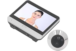 LUCKDANO Videocamera Spioncino Wireless 1080P Visione Notturna Citofono Spioncino Digitale da 120 Gradi, Monitor a Colori da 4,3 Pollici per Immagini e Video AHD, Compatibile con, IOS