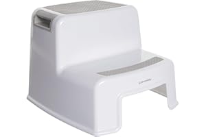 Dreambaby 2-Up Step Stool - Toddler Step Stool for Bathroom Sink and Kids Toilet Potty Training - Step Stools for Toddlers with Non-Slip Base and Carry Handles - Supports up to 200lbs Weight Capacity