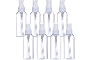 DULSPUE Spray bottle - 8 botellas de spray transparentes de plástico, portátil, botellas de viaje, atomizador, botellas de plástico vacías, pulverizador, botella pequeña pulverizado