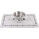 GOBYPET Mama Kabı, Pleksi Kedi Mama ve Su Kabı ile Paspası, Seramik Mama ve Su Kabı, Pleksi Kedi, K&ouml;pek Mama kabı, Pet Feeder