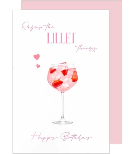 WBdesignz Geburtstagskarte 'Happy Birthday' Mit Sekt-Motiv In Aquarell - DIN A6, Inkl. Umschlag