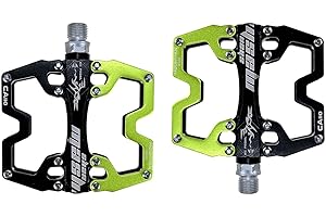 ENGWE MTB Pedali per mountain bike, pedale per bicicletta in lega di alluminio leggera, pedali antiscivolo per MTB Pedale per bicicletta da strada a piattaforma larga 9/16”