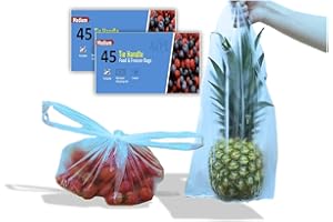 AZPE 90 Medium Food Freezer Bags with Tie Handles & Writable Panel, Extra Strong Food Storage Bag, Freezer Bags Medium For Storing & Freezing, Sandwich Food Bags, Microwave Safe