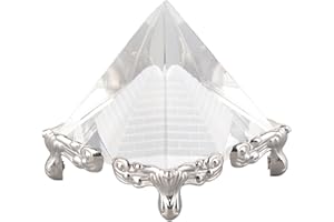 HZTYYIER Kwarcowa rzeźba, piramida generator energii Reiki czakra uzdrawiająca kryształ do medytacji i jogi 4 x 5 cm ozdoba