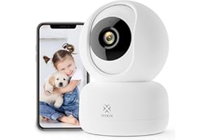WOOX Smart Security Camera, WiFi Indoor Camera, 1080P HD Home Security Camera, 360°CCTV Camera, IR Night Vision, 2-Way Audio, Pet Camera, Baby Monitor Camera, Works with Alexa & Google Home