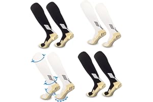 FIBOGOUP Calzini da Calcio Bambini | Misurare 32-44 | Morbidi, Antiscivolo | Supporto Caviglia e Piede | Perfetti, Traspiranti | Tiro di pallone perfetto.