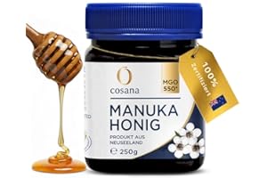 ‎COSANA Cosana Manuka Honig 550 MGO + 250g – 100% Pur - Abgefüllt, versiegelt und zertifiziert in Neuseeland