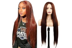 Hxxcoup Body Wave Wig Pelucas Para Mujer Human Hair Wig Pelucas Cabello Natural 5X5#33 Transparent Lace Front Wig Larga Peluca Mujer Pelo Natural Unprocessed Virgin Hair Wig 22 Inch