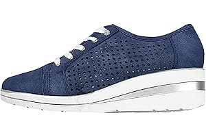 BIBOKAOKE Damen Freizeitschuhe Flache Schuhe mit Keilabsatz Schnürhalbschuhe Bequeme Mesh Atmungsaktiv Damen-Sneaker Freizeit Turnschuhe Wanderschuhe Sportschuhe Laufschuhe