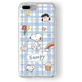 Multitronic iPhone 7 Plus ve 8 Plus Uyumlu Snoopy Tasarım Baskılı Şeffaf Kılıf, space8pls240