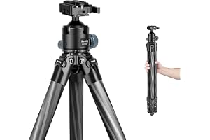 Manbily WZ-324PA kolfiberstativ för kamera, fotografering, 32 mm rör, med picatinny till Arca Swiss Adapter 360° kulhuvud
