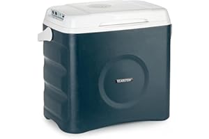 KLARSTEIN BeerBelly 29 - Glacière électrique, 29 L, 3 connexions : 230V, Prise 12V sur Allume-Cigare & USB, Portable, Fonction Refroidissement et réchauffement, Voiture, Camion, Camping - Bleu