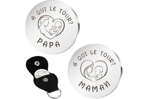 Cadeau Futur Maman,Cadeau Futur Papa,Cadeau Naissance,Cadeau Jeune Maman,Cadeau Futur Parents,Cadeau Jeune Papa,Cadeau Bebe Naissance,Cadeau Baby Shower,Pièce De Monnaie De Décision Don Papa